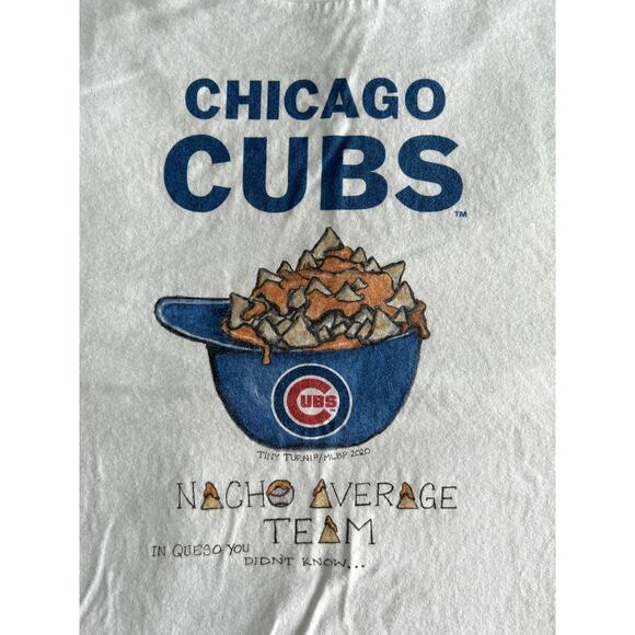Women Chicago Cubs Shirt Size Large Pre Owned "Nacho Average Team" - Picture 2 of 5